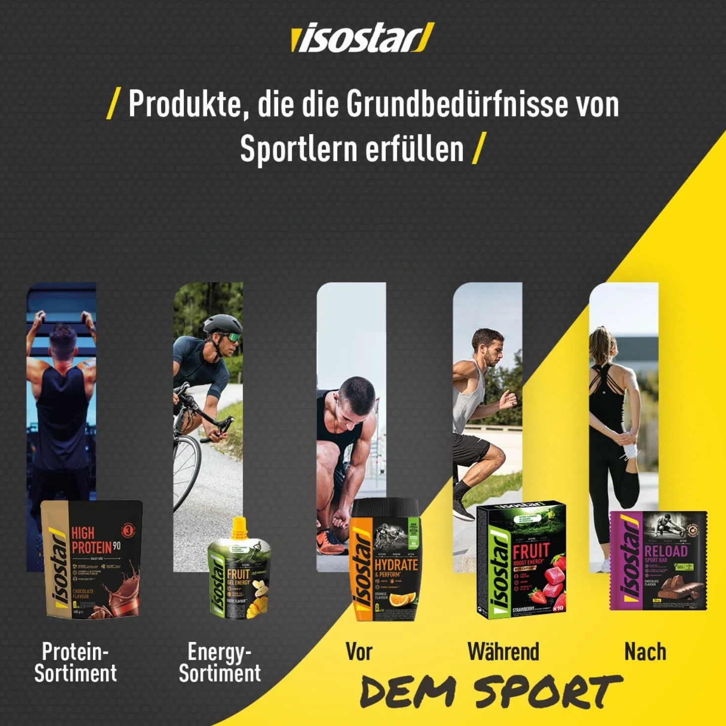 Isostar Barres Sport energy Banane - Lot de 30 Barres Nutritives energétiques - 30 x 40 g