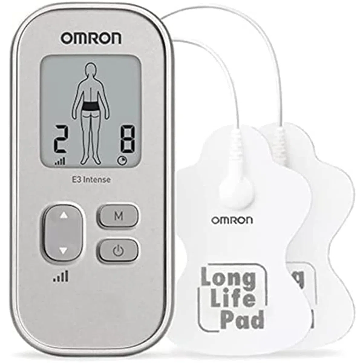 OMRON E3 Intense Appareil Antidouleur Portable TENS – Électrostimulateur Musculaire avec 6 Programmes