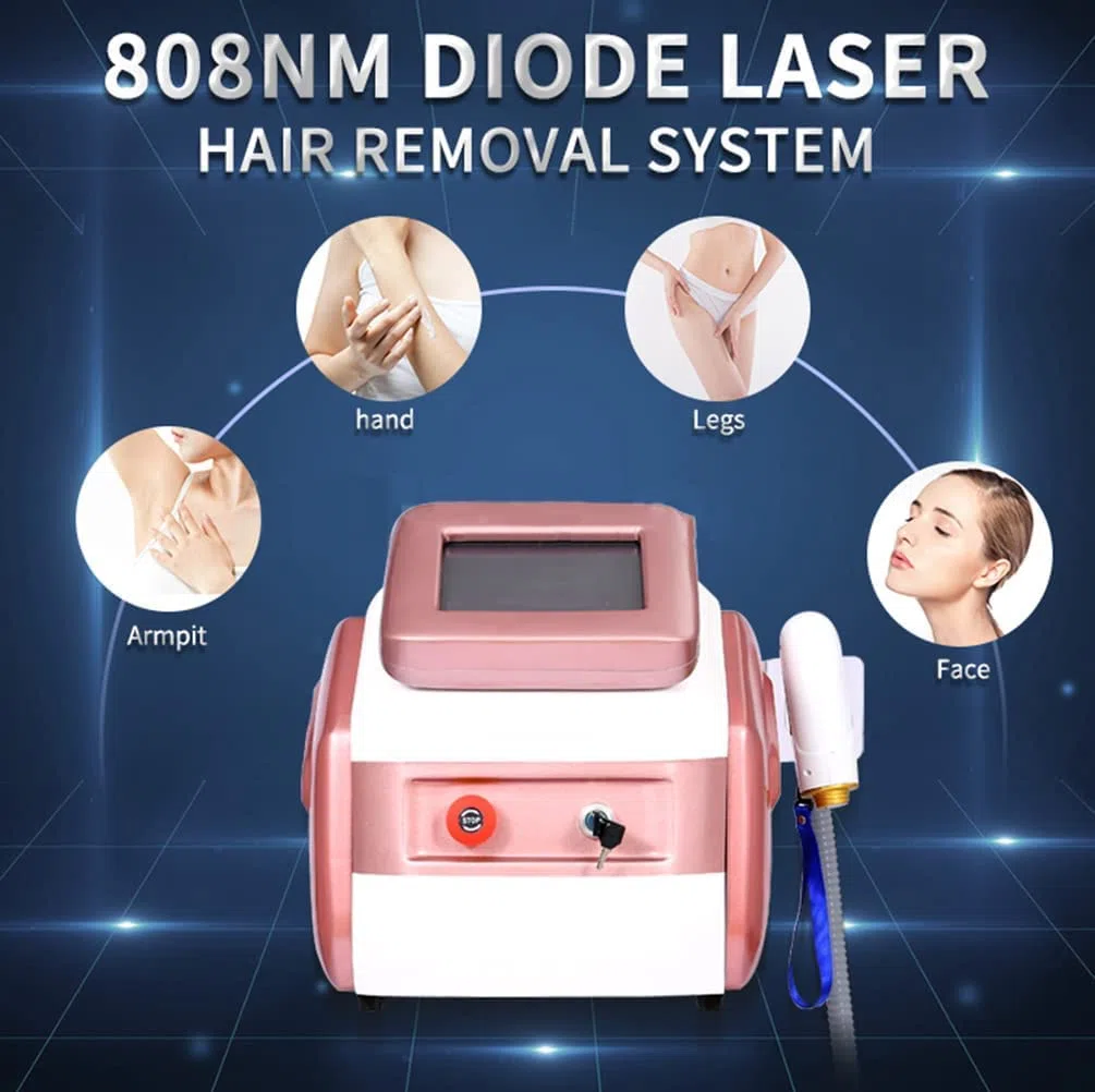 Machine Épilation Permanente Indolore 808nm 3 Longueurs d'Onde Rajeunissement Peau Toute Peau