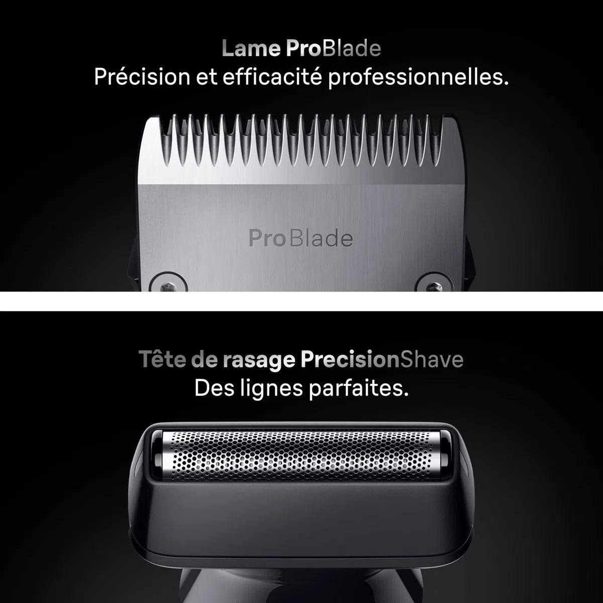 Braun Tondeuse Electrique Homme, Tout-en-Un Series 7 AIO7545 12-en-1, Grise | Etanche, Batterie Rechargeable, Lame ProBlade, sans Fil, Coffret avec 7 Sabots, 3 Accessoires, Emballage en Carton