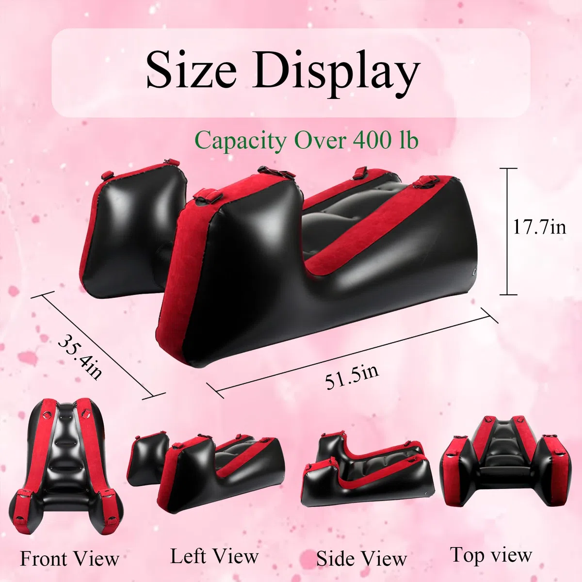 Sofa Gonflable pour Couple, Coussin de Positionnement Érotique, Accessoire de Support Intime