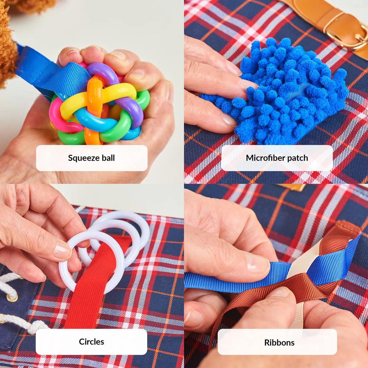 ODOXIA Couverture et Manchon Sensoriels | Produits pour Personnes Âgées de Démence | Cadeau d’Activité pour Personnes Âgées atteintes d’Alzheimer | Jouets Sensoriels