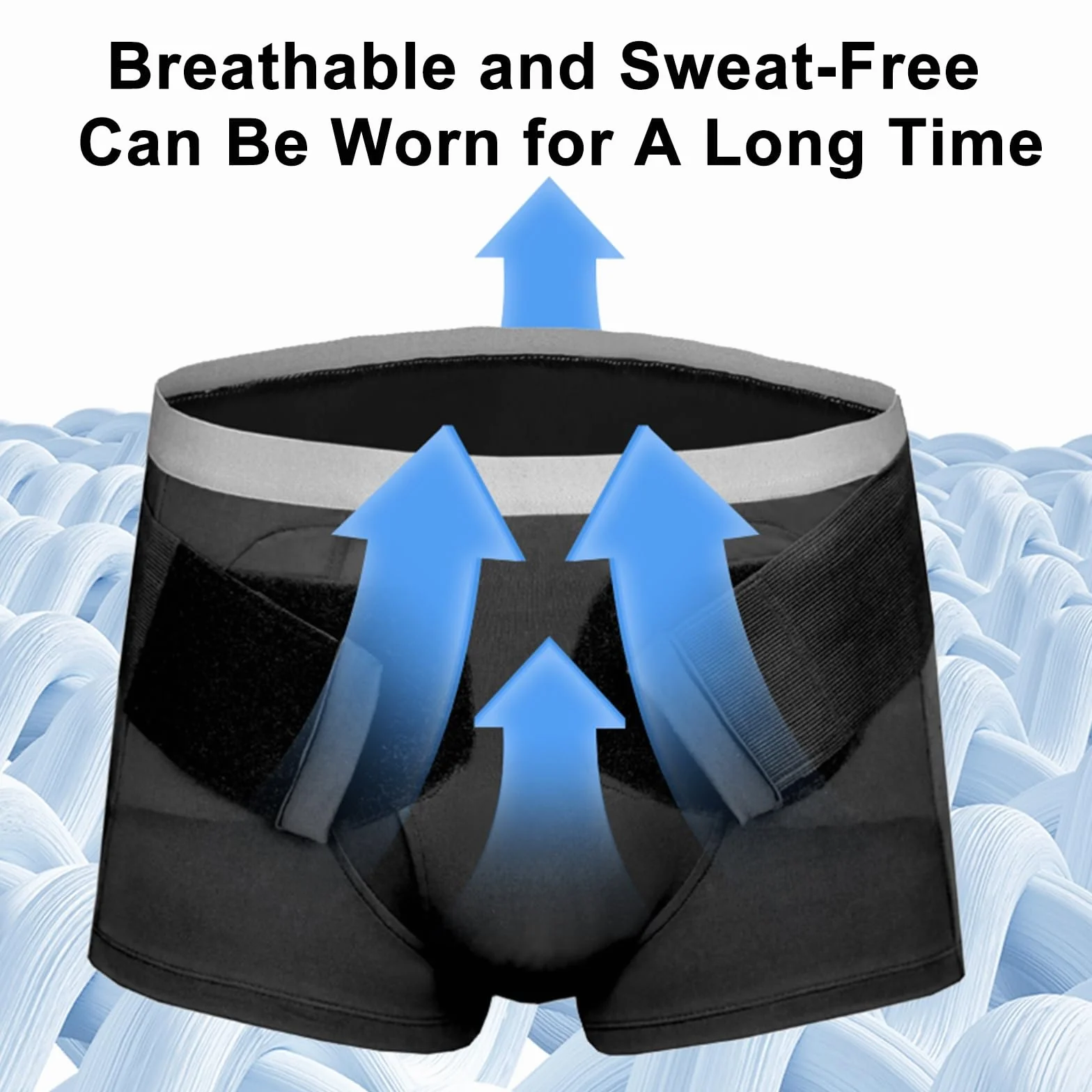 Ceinture Hernie Inguinale Homme, Culottes de Soutien pour Hernie avec 2 Coussinets de Compression Amovibles, Ceinture Abdominale Réglables pour Hernie Inguinale Simple/Double(M)