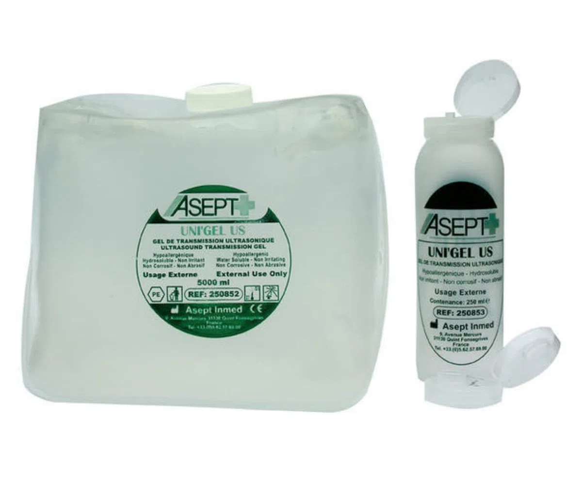 Gel échographie - Transparent - 5 Litres-Cubitainer + flacon vide