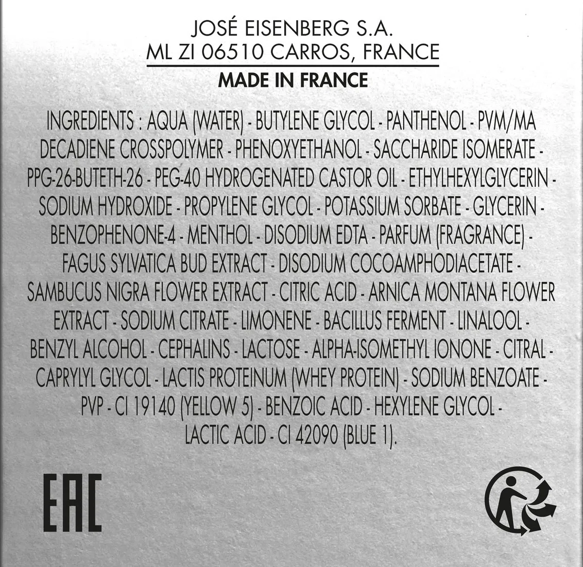EISENBERG Homme Le Gel Après Rasage Apaisant 75 ml
