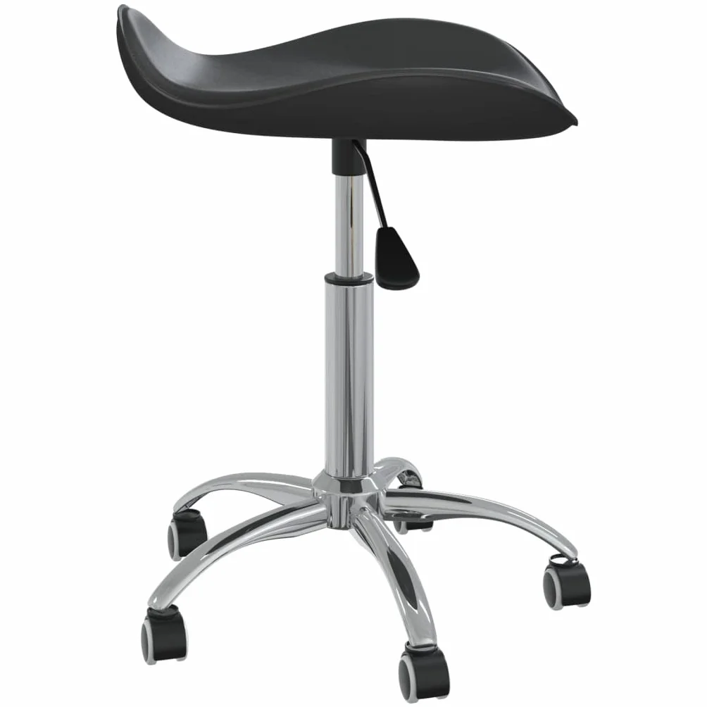 vidaXL Tabouret de Salon et Spa Chaise de Beauté Tabouret de Coiffure Chaise de Travail Réglable Pivotante Intérieur Noir Similicuir
