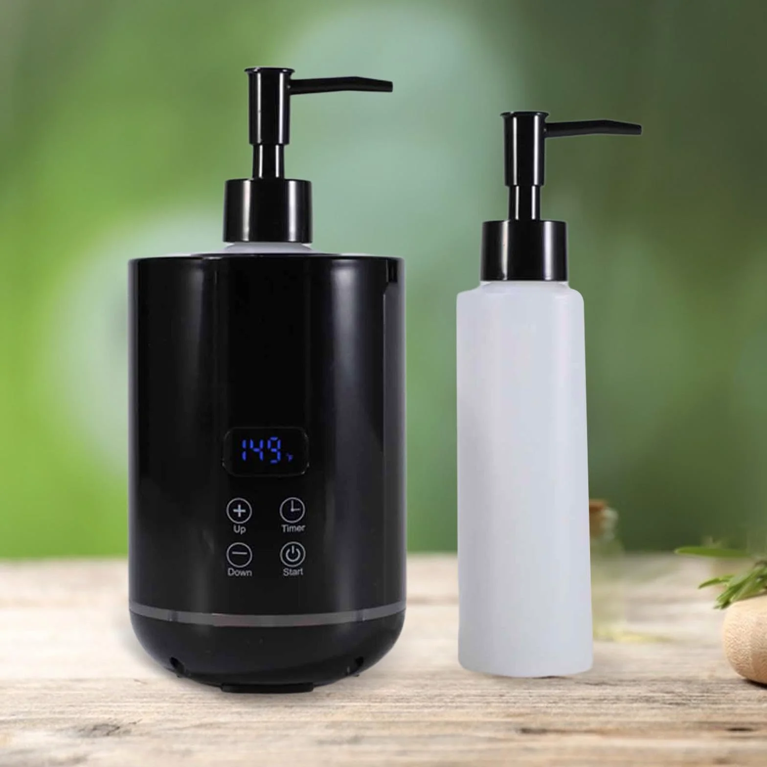 3 Pièces Chauffe-Huile de Massage, Appareil de Chauffage Portable, Chauffe-Bouteille et Chauffe-Lotion en Matériau PP, Affichage LED Tactile, Approprié pour Salon, Voyage, Noir
