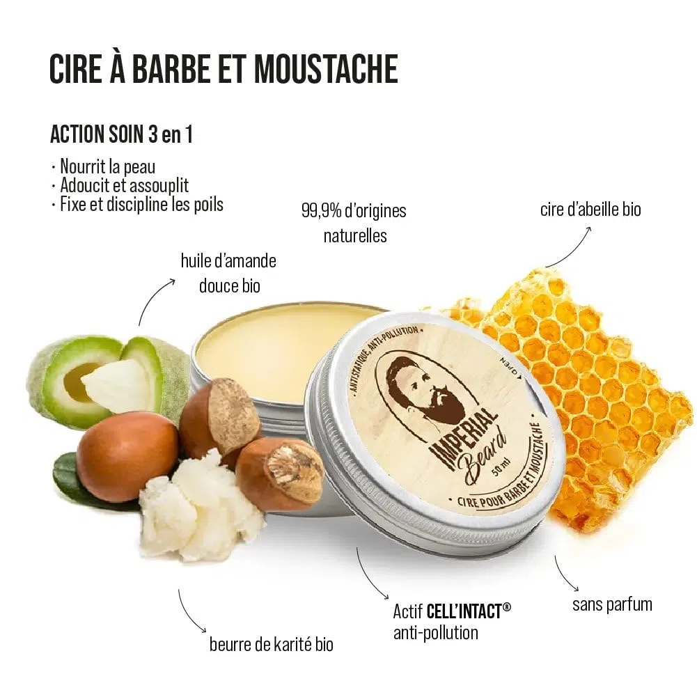 Trousse pour la Barbe Imperial Beard . Huiles et Cire