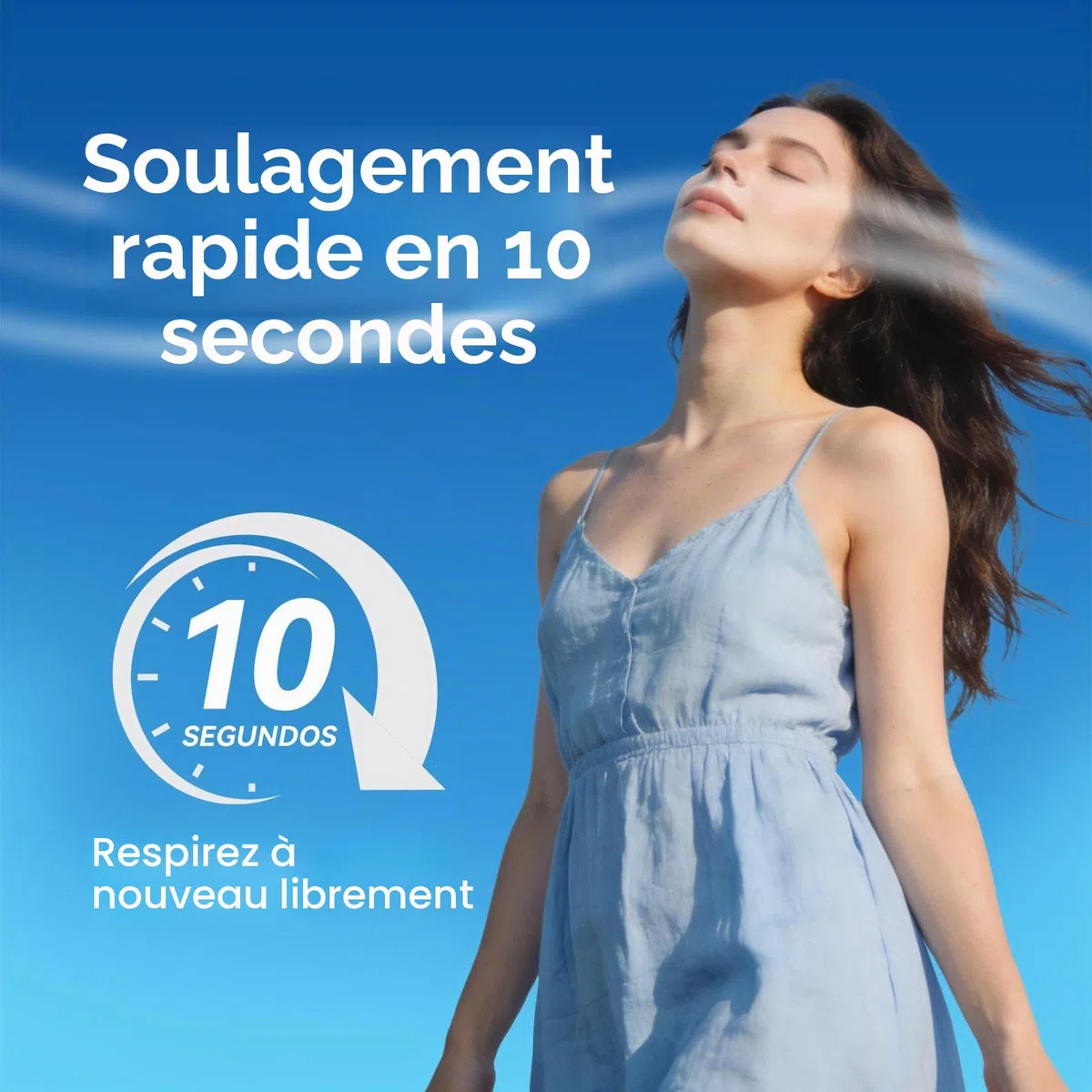 Nascool Système d'irrigation nasale électrique avec 50 sachets de sel nasal, bleu