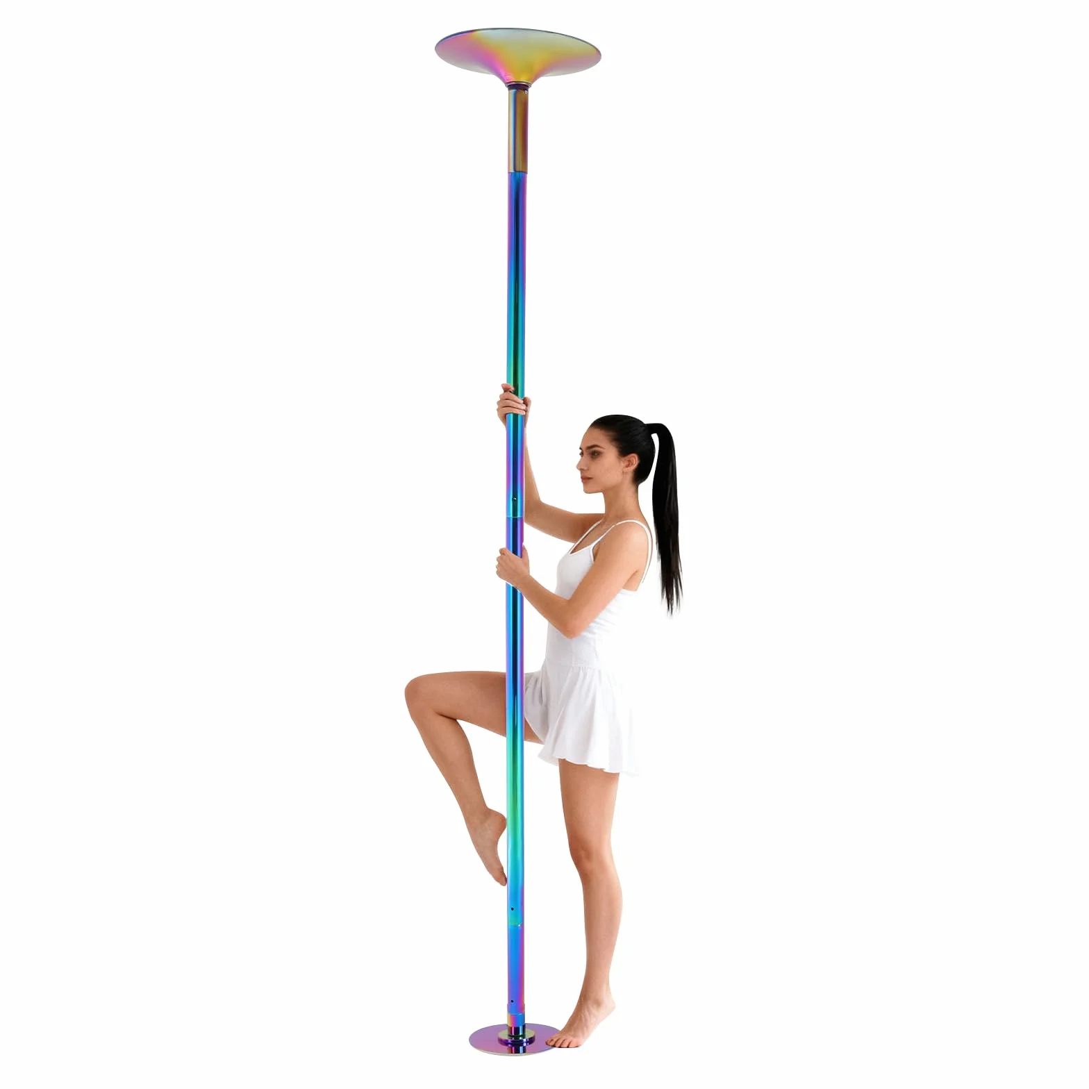 Barre de danse professionnelle hauteur réglable, plaque fixe, fitness amovible, support plafond et accessoires