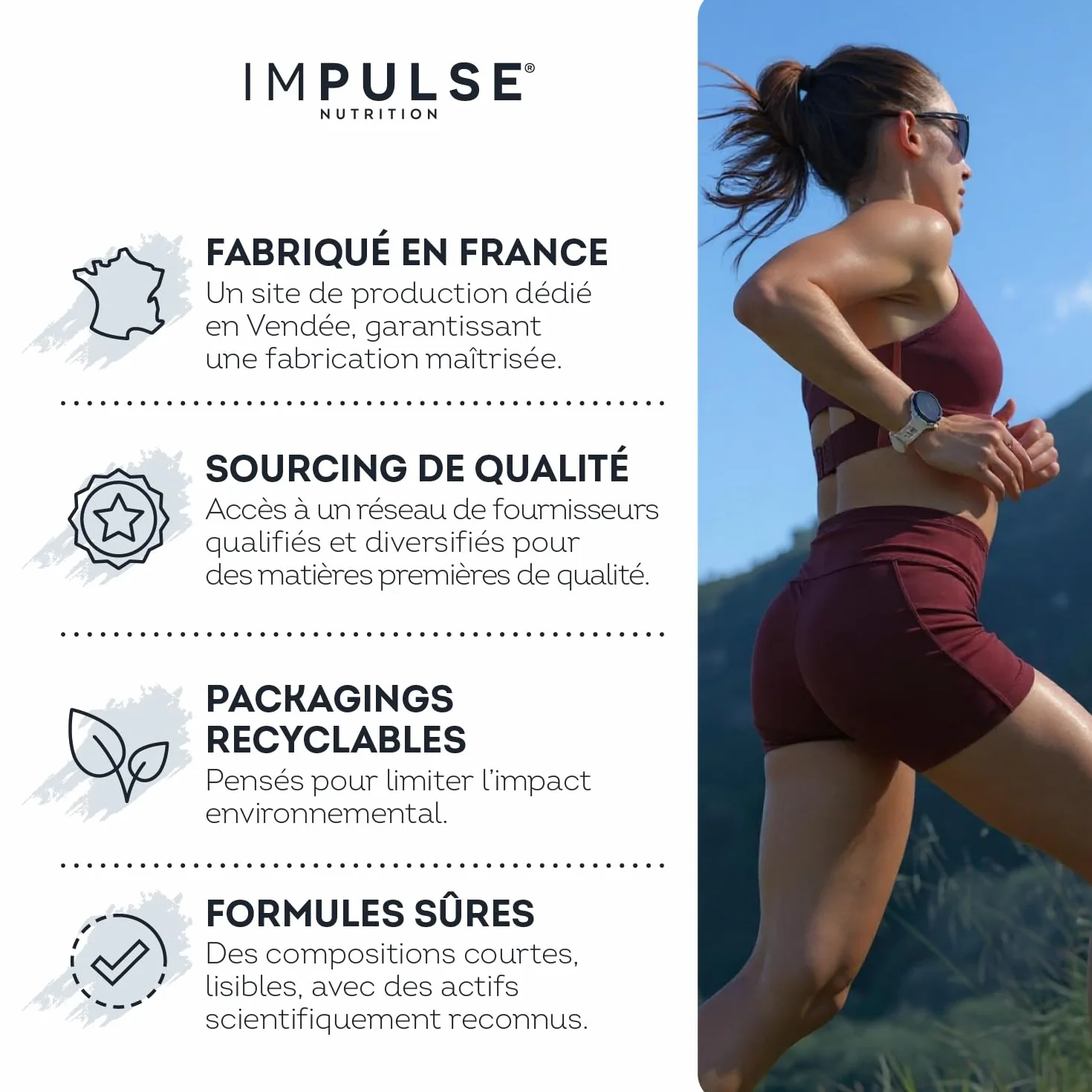 Impulse Nutrition Whey Isolate Chocolat 24g Protéines 750g Fabriqué en France