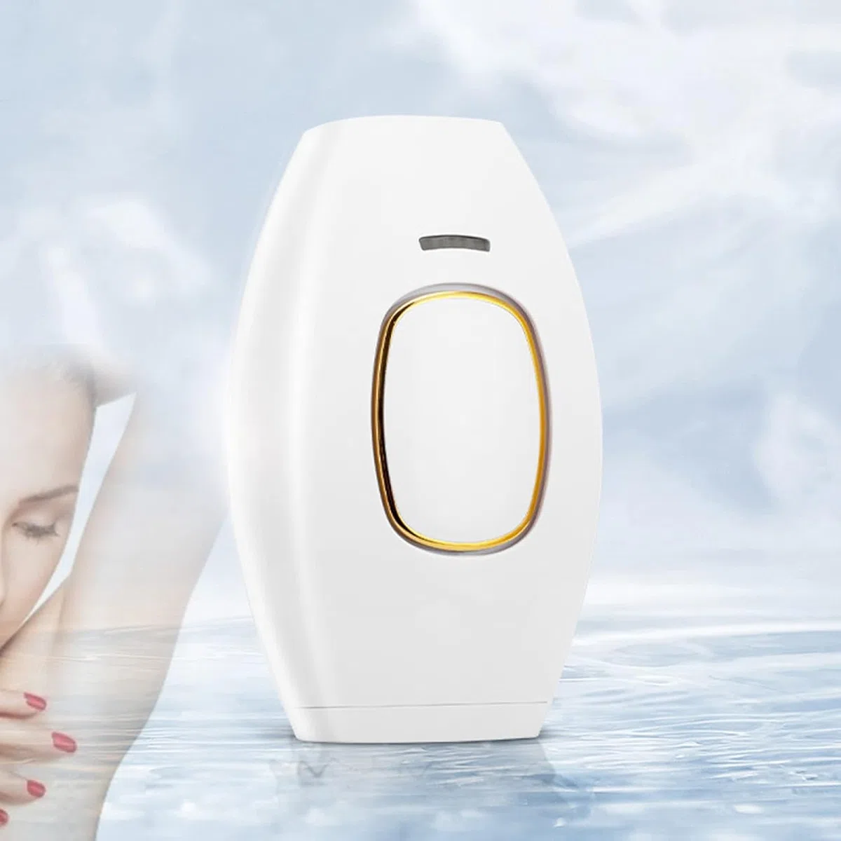 Épilateur Laser Portable 5 Minutes pour Femmes Hommes Toutes Parties du Corps Blanc