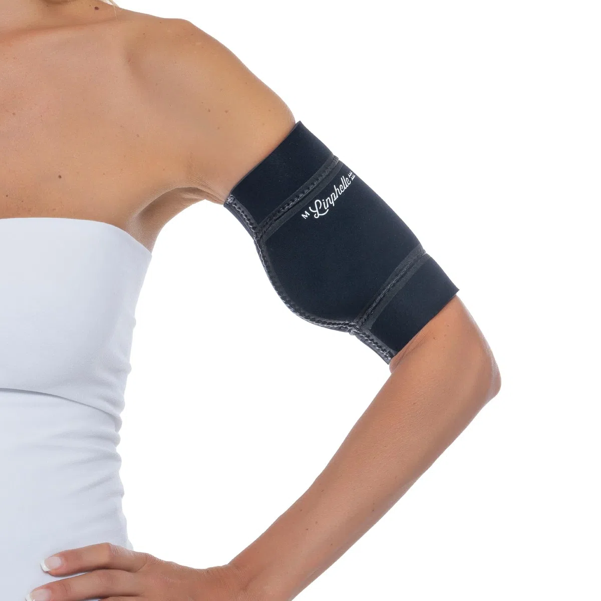 Manchon Bras en Microfibre pour Picc Line - Manchette Bras en tissu respirant et design, idéal pour PICC, Glucometre pour glycémie, Tatouage ou Blessures, Noir, Taille S