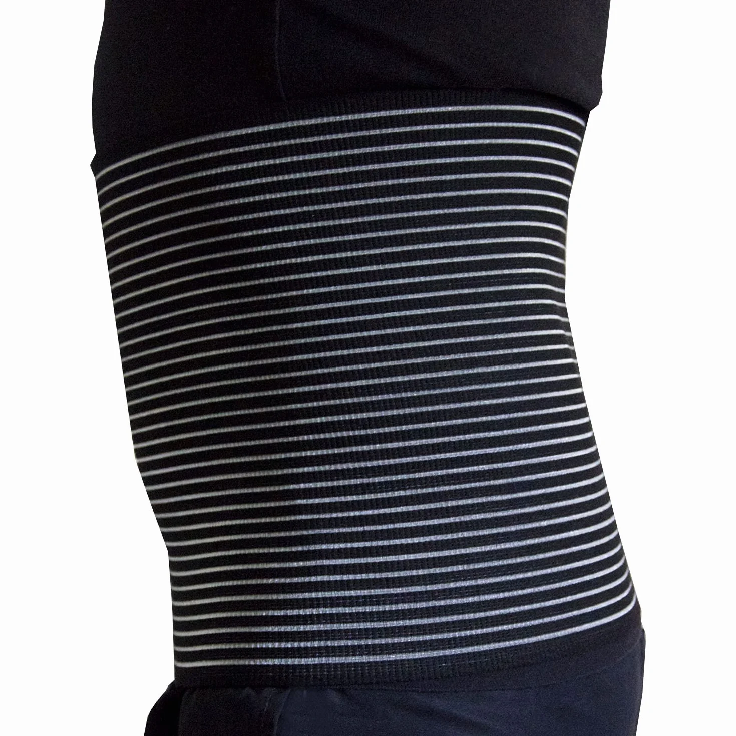 BODYPERFECT Bandeau Abdominal Post-opératoire Correcteur Soulage Maux Dos Fermeture Réglable H 28 XL Noir