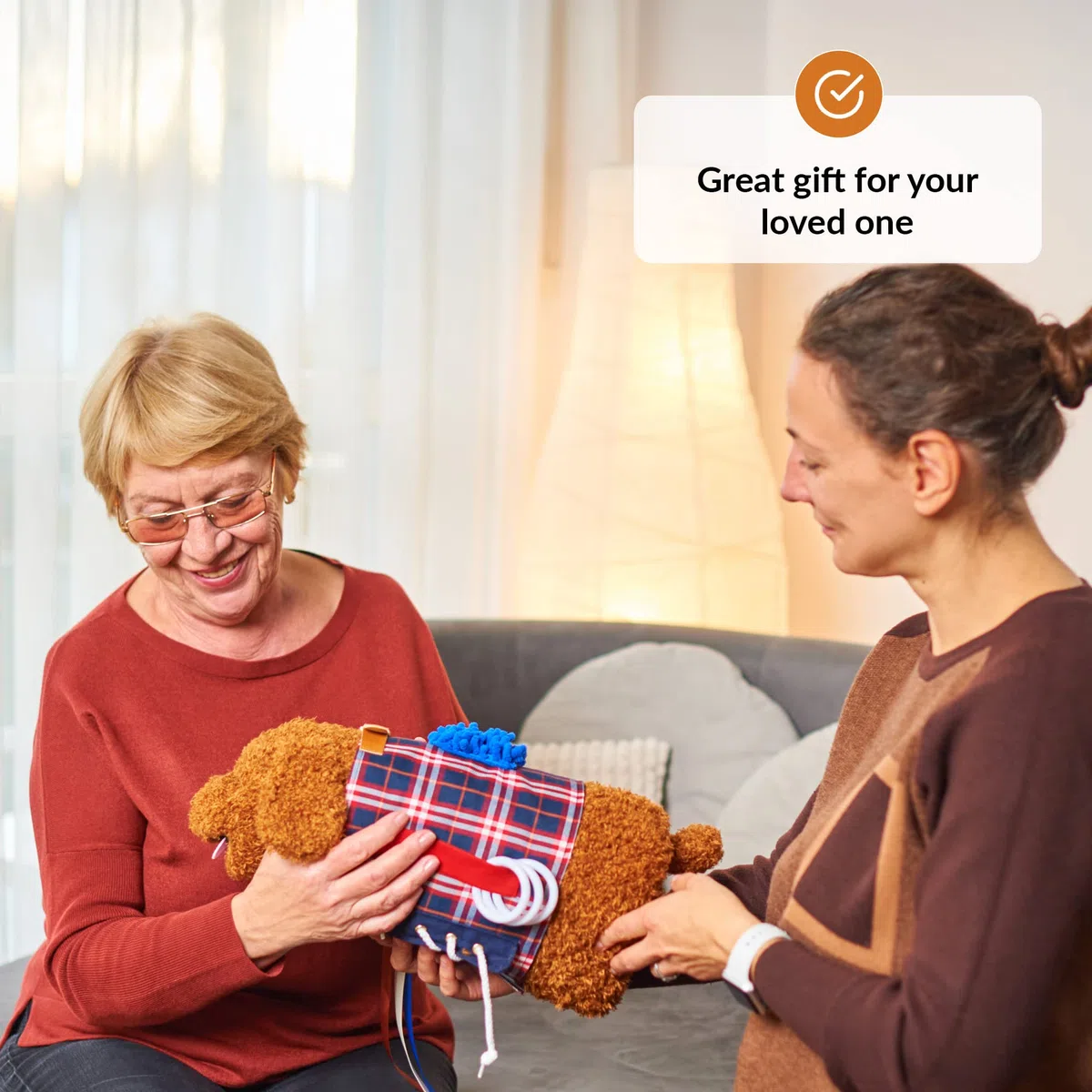 ODOXIA Couverture et Manchon Sensoriels | Produits pour Personnes Âgées de Démence | Cadeau d’Activité pour Personnes Âgées atteintes d’Alzheimer | Jouets Sensoriels
