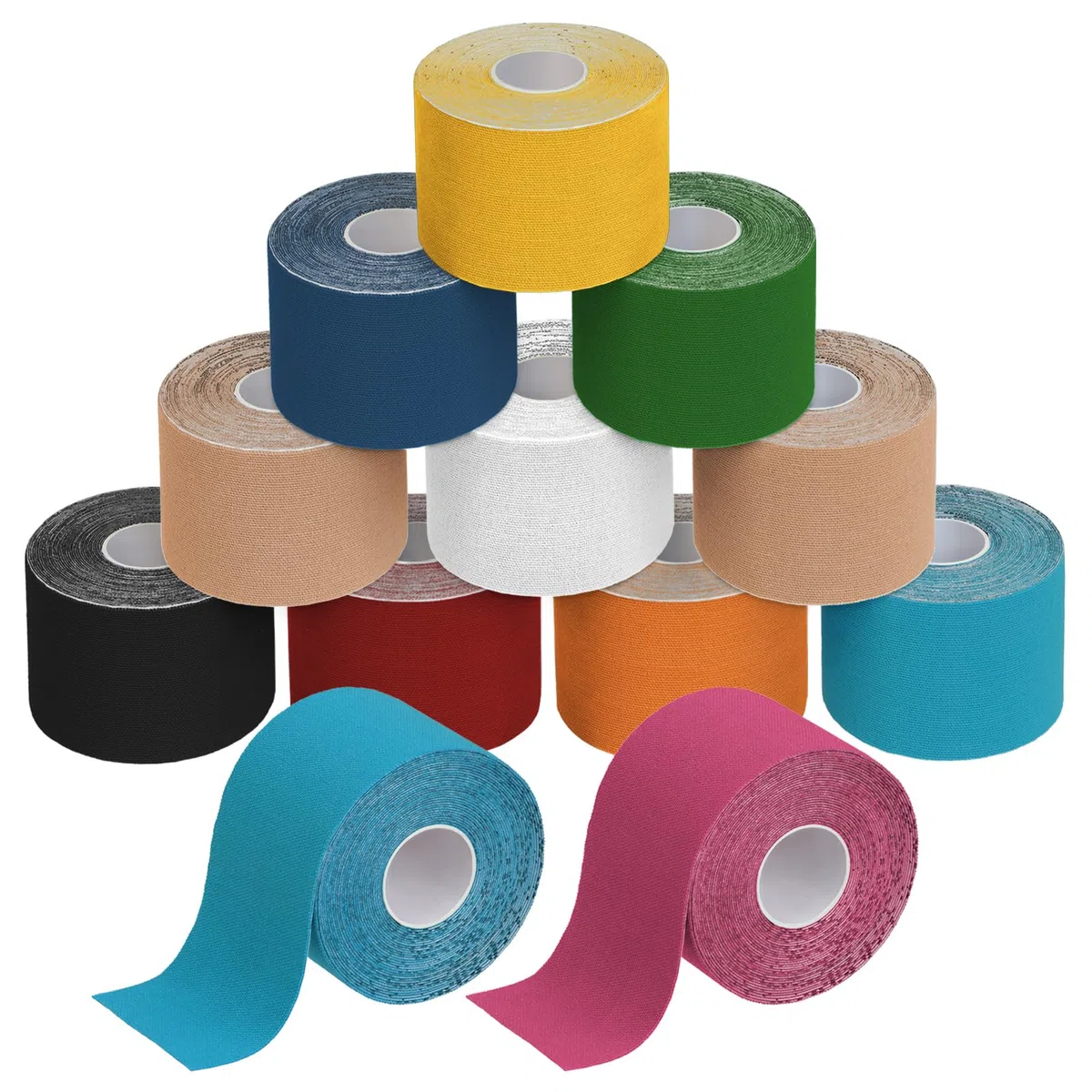 BB Sport Ruban Adhésif de Kinésiologie 12 Rouleaux 5 m x 5 cm Couleurs Mixte