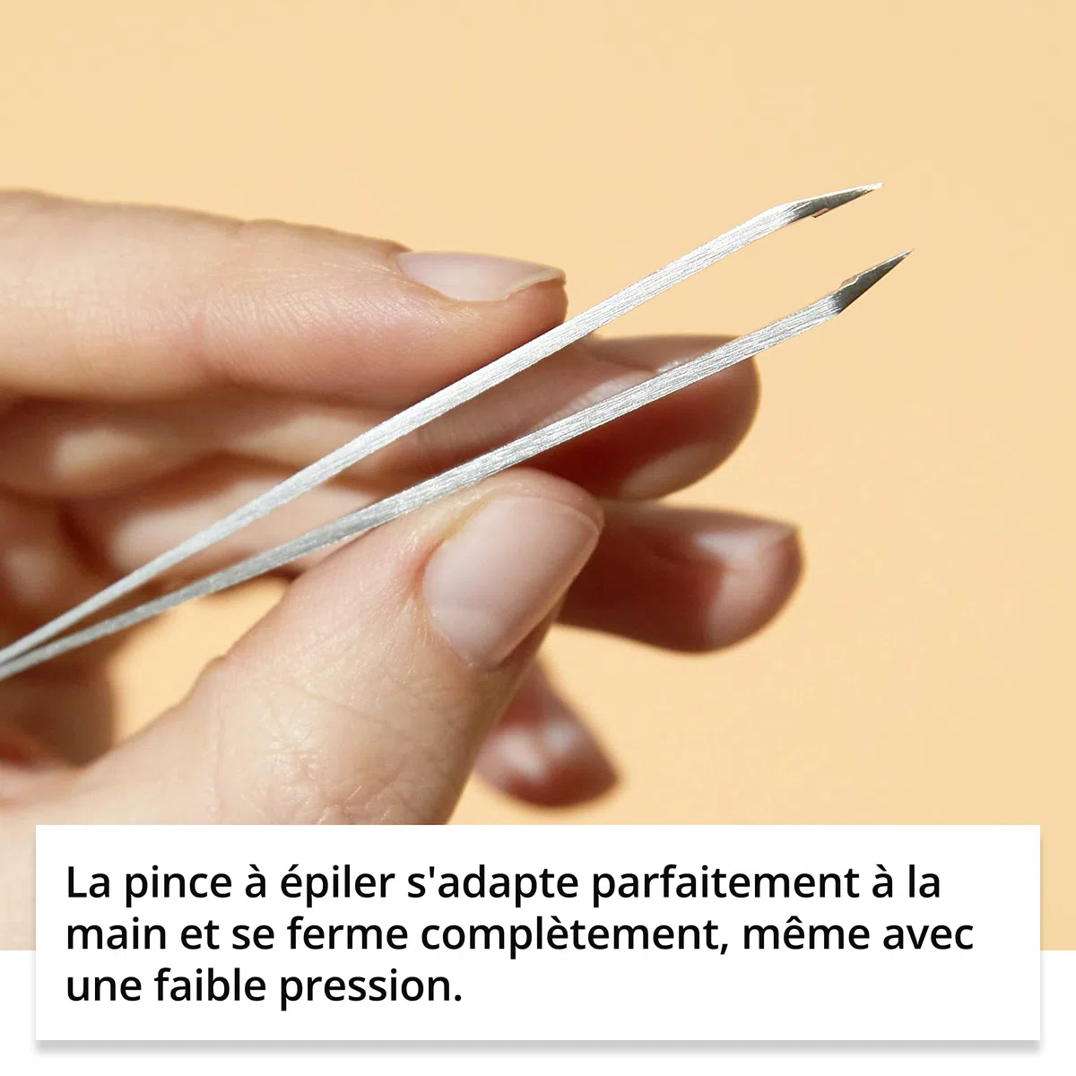 Pince à épiler Rubis classique acier inoxydable mors biais inclinée fine pointue professionnelle sourcils