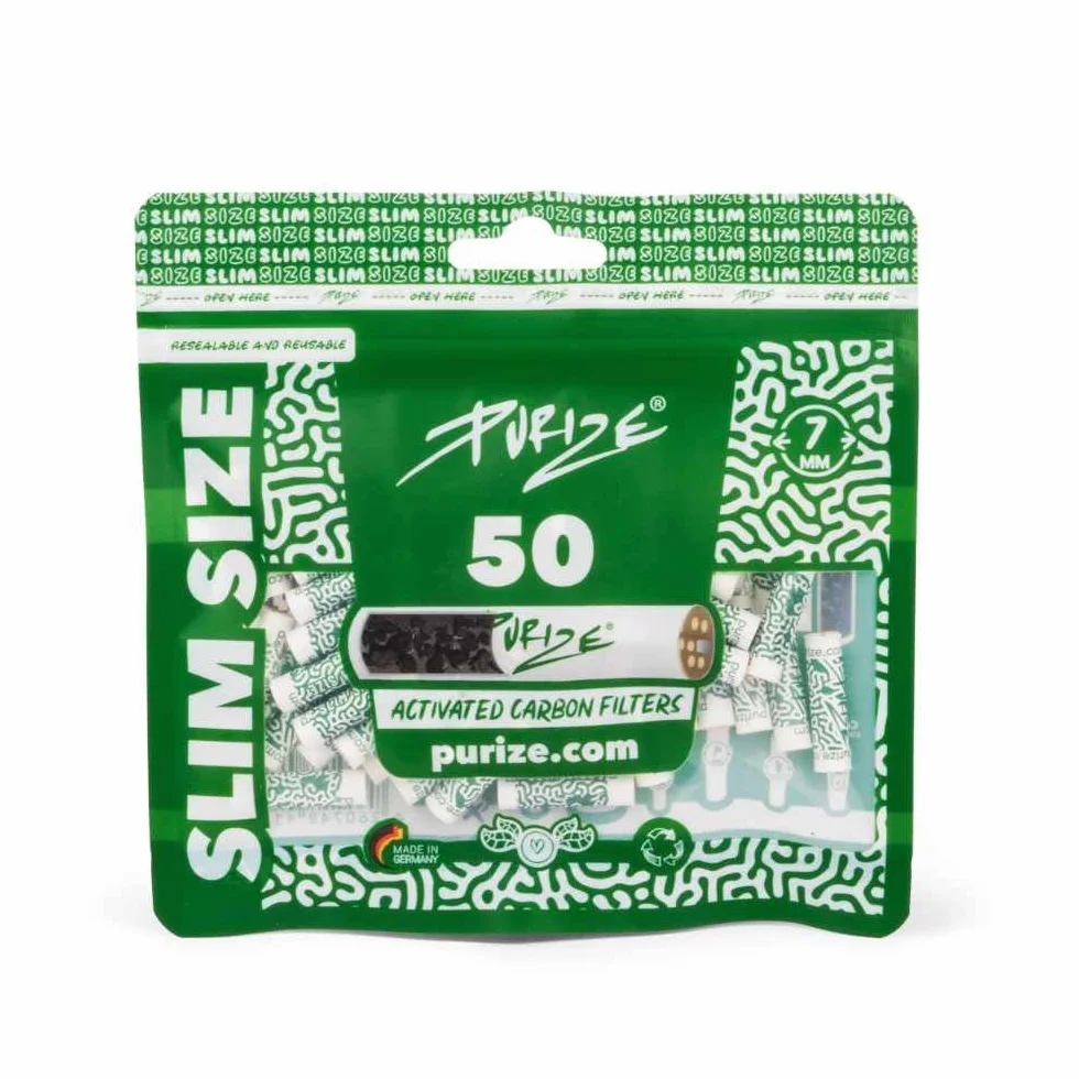 PURIZE® Filtre à charbon actif Slim Size 7 mm 50-250 (2 x 50)