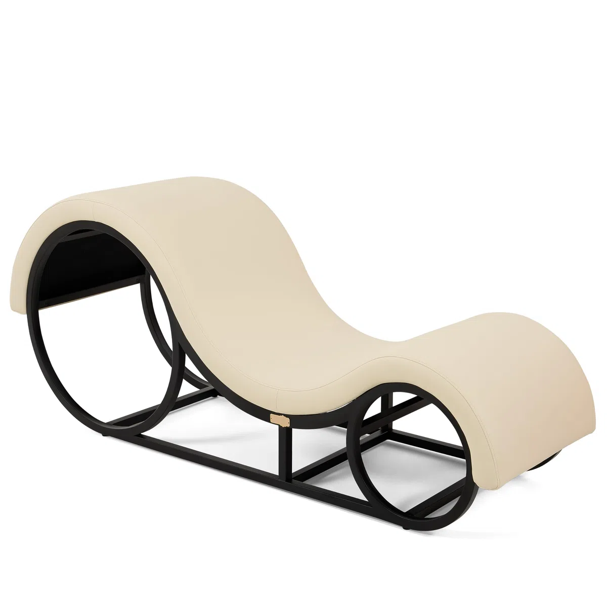 Méridienne Fauteuil Tantrique Canapé Relax Yoga Sexe Oreiller Coussin Lombaire PU Cuir Cadre Métal Largeur 50 cm