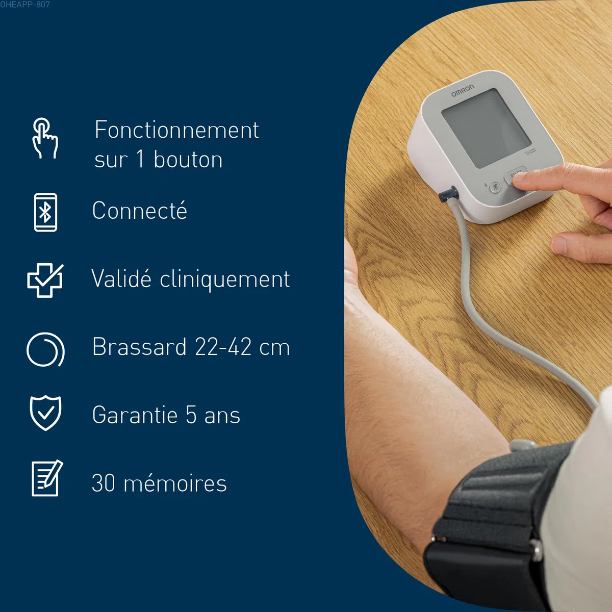 OMRON X2+ Connect Appareil tension artérielle bras – Connexion Bluetooth – Tensiomètre bras validé cliniquement – Tensiomètre avec détection de pulsation cardiaque irrégulière et hypertension
