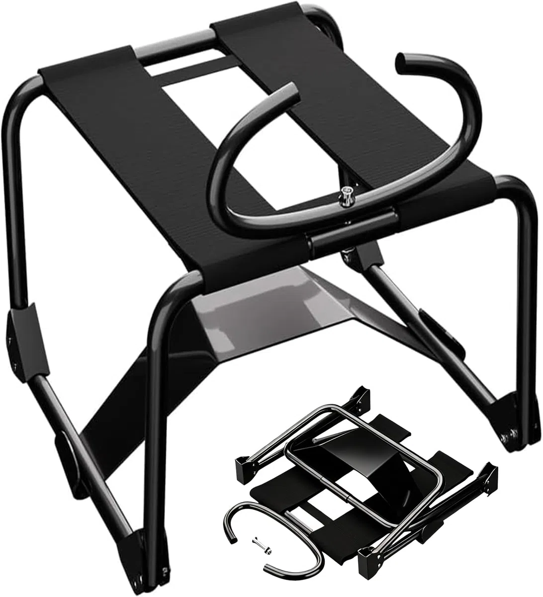 Chaise de Sexe Pliable pour Couples, Fauteuil Élastique avec Poignées, Supporte 300kg, Portable et Robuste BDSM