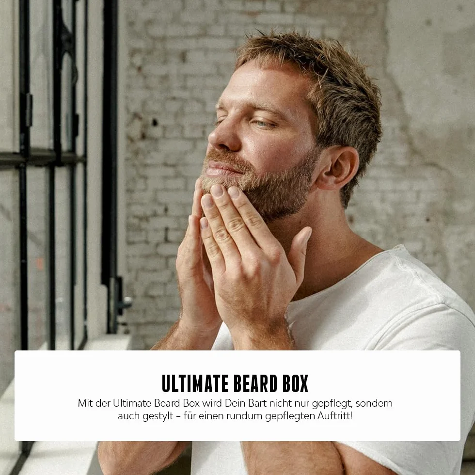 Brooklyn Soap Company Ultimate Beard Box Kit d'entretien de barbe avec huile, shampoing, brosse, cire et crème – Cadeau homme