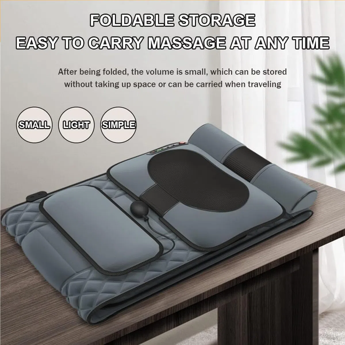 Tapis de Massage Vibrant Complet du Corps Complet avec Chaleur - 20 têtes Match Match Pad pour Dos Lombaire Lombaire Relief de Douleur, Stockage Pliable