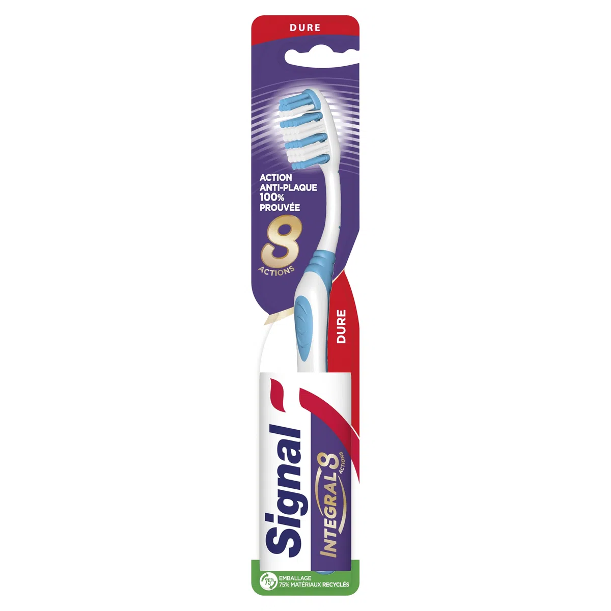 SIGNAL Brosse à Dents Integral 8 Soin Complet Action Anti-Plaque Dure Lot de 12
