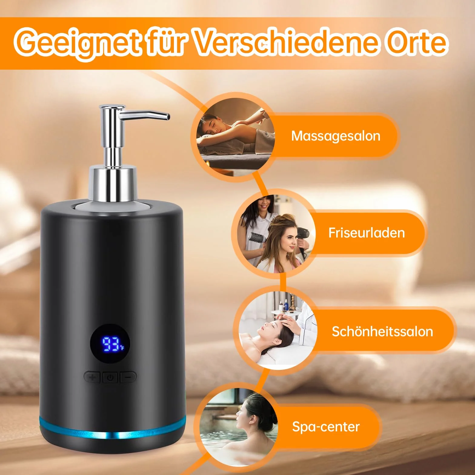 Chauffe Huile De Massage, 250 Ml électrique Chauffe Huile Pour Massage Avec 2 Bouteilles, Réchauffeur D'huile De Massage Température Réglable Chauffe Huile Pour Spa Salon Et Usage Domestique (Noir)
