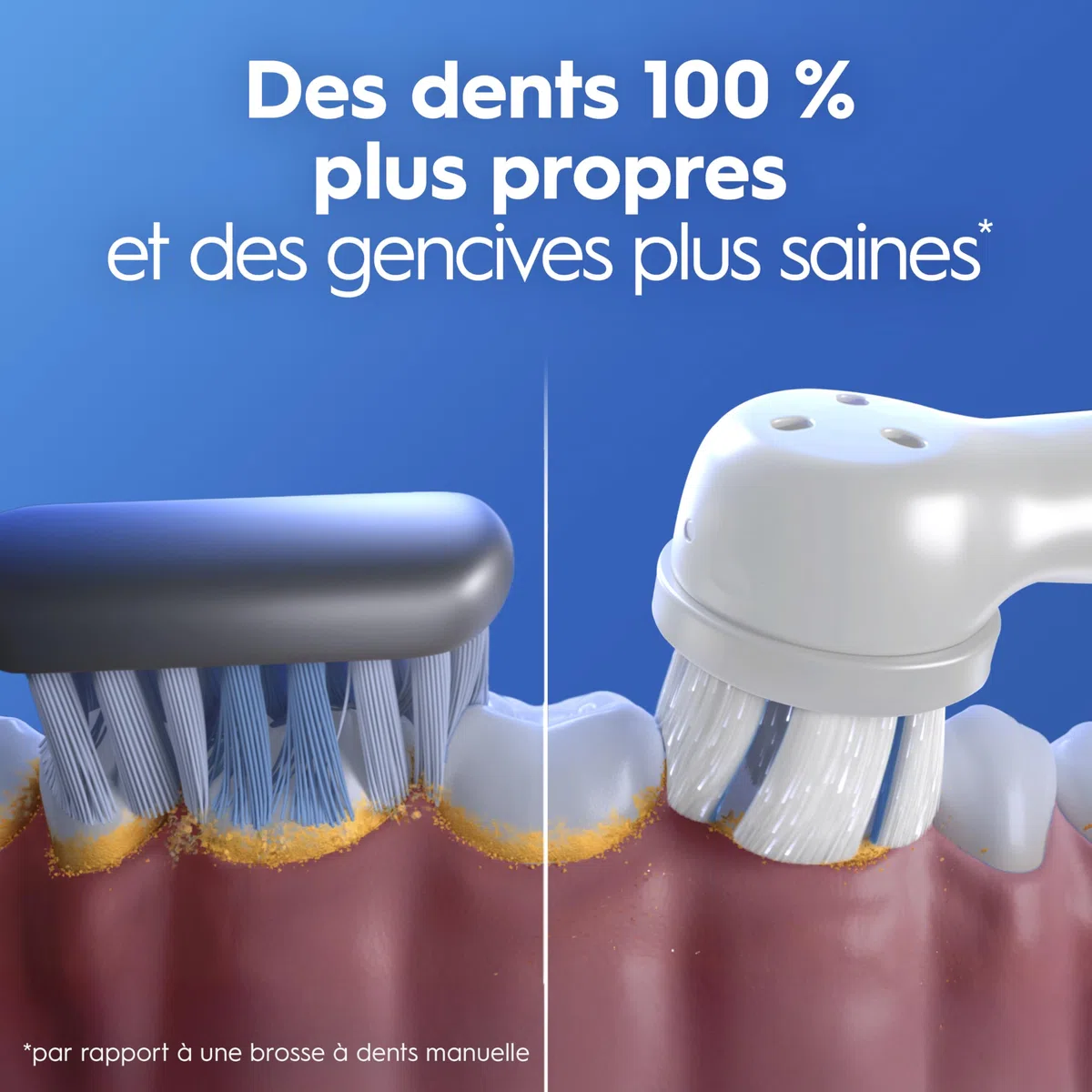 Oral-B Brosse à Dents Électrique iO 3 Bleue – 3 Brossettes, 3 Modes Douceur Blancheur, Capteur de Pression, Batterie Rechargeable