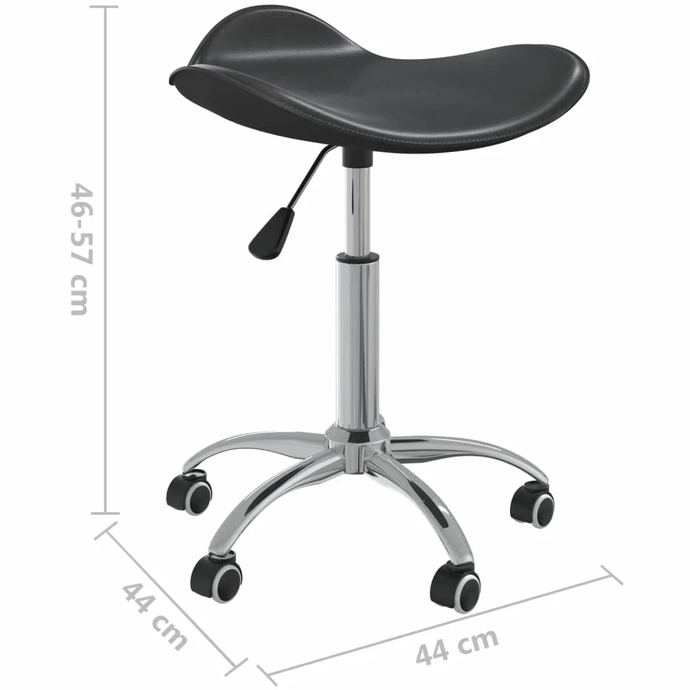 vidaXL Tabouret de Salon et Spa Chaise de Beauté Tabouret de Coiffure Chaise de Travail Réglable Pivotante Intérieur Noir Similicuir