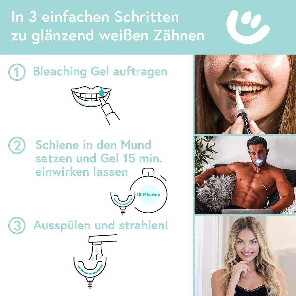 Kit de blanchiment des dents UniqueSmile - Haute qualité, éclaircissement des dents blanches, essence sans risque