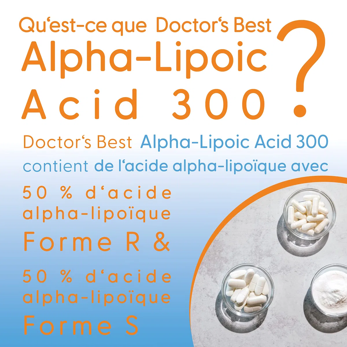 Doctor's Best, Alpha-Lipoic Acid (Acide Alpha Lipoïque), 300mg, 180 Capsules végétaliennes, Hautement Dosé, Testé en Laboratoire, Non-OGM, Sans Gluten, Sans Soja