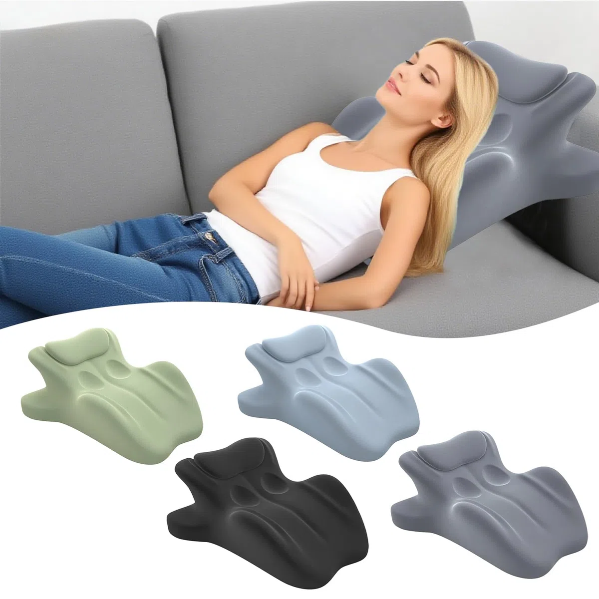 Coussin lombaire ergonomique en mousse à mémoire de forme pour la colonne vertébrale, soutien multifonction pour couples