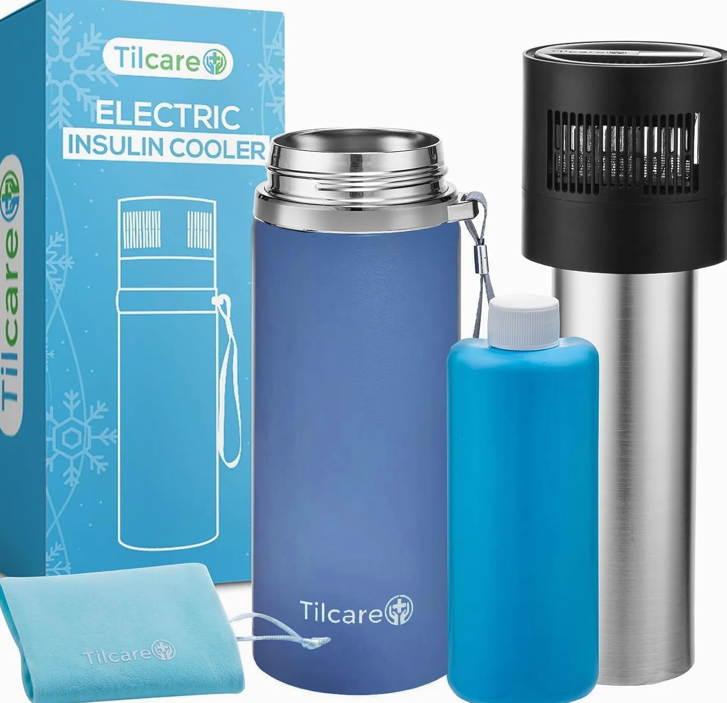 Trousse isotherme insuline électrique de voyage avec chargeur USB Tilcare - Kit de refroidissement des médicaments approuvé par le TSA