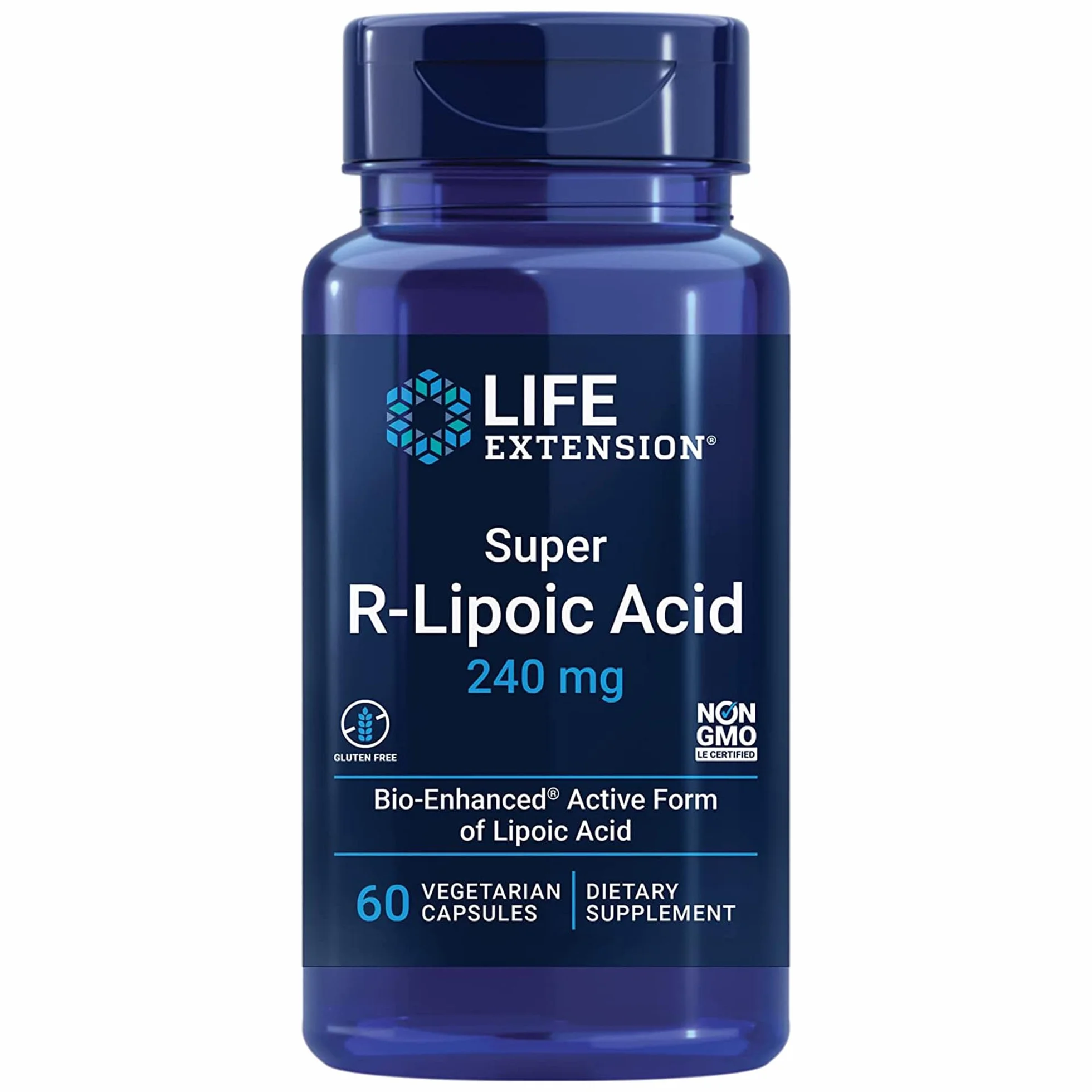 Life Extension, Super R-Lipoic Acid (Acide R-Lipoïque), 240mg, Hautement Dosé, 60 Capsules végétaliennes, Testé en Laboratoire, Sans Gluten, Végétarien, Sans Soja, Sans OGM