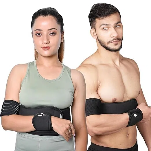 Wonder Care Épaulière gauche droite noire pour immobiliser les épaules du bras ou du cou de clavicule, luxation osseuse