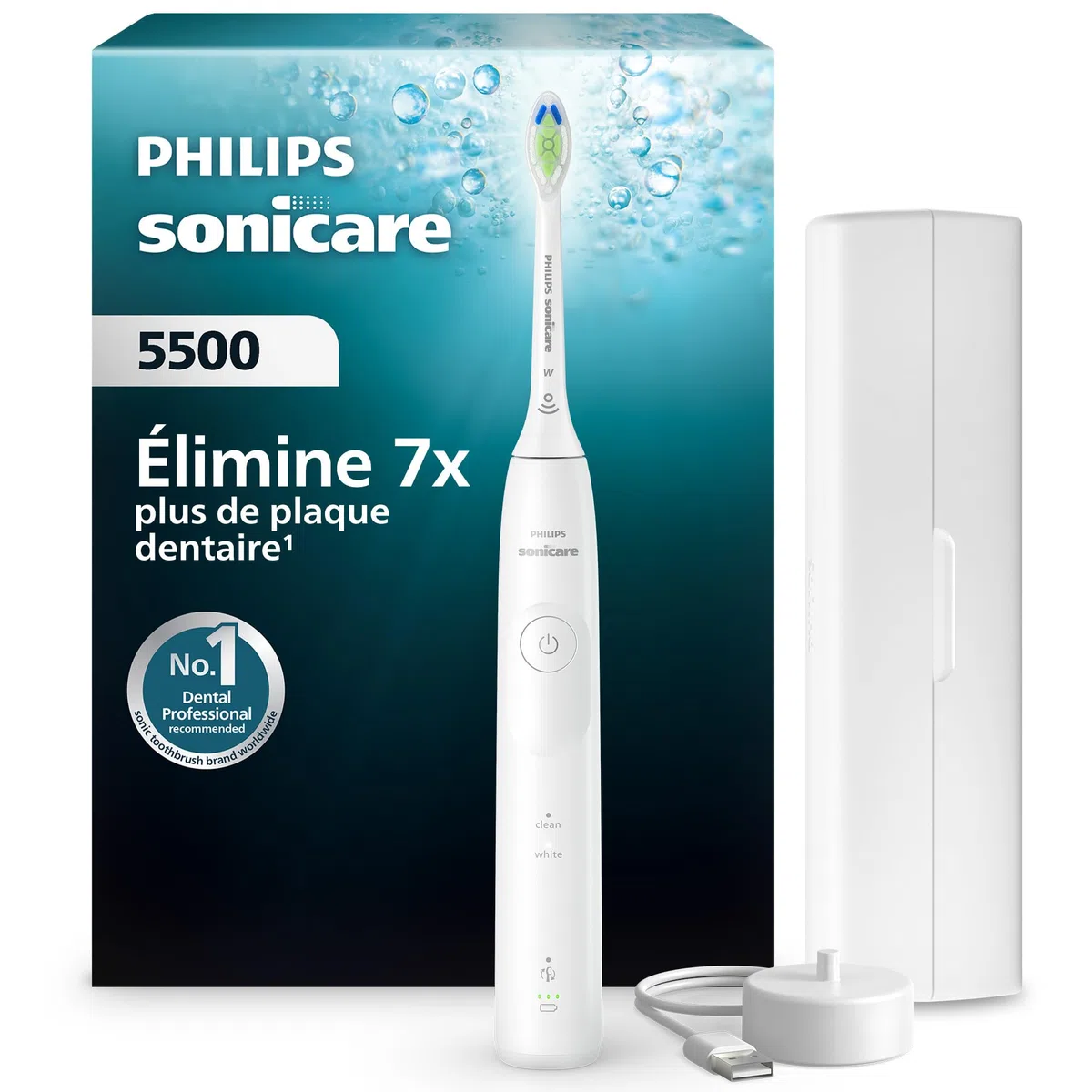 Philips Sonicare 5500 Brosse à dents électrique sonique HX7110/02 Blanc