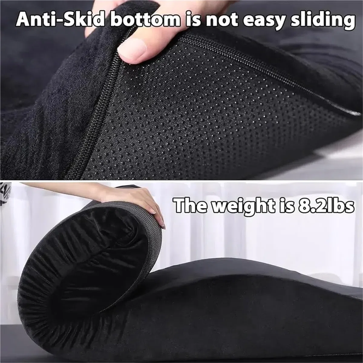 Matelas Table De Massage Surmatelas et couvre-lit for cils, coussin ergonomique incurvé for table de massage, matelas for cils for salon de beauté Coussin Massage(Black Bed and Cover,180x60 cm)