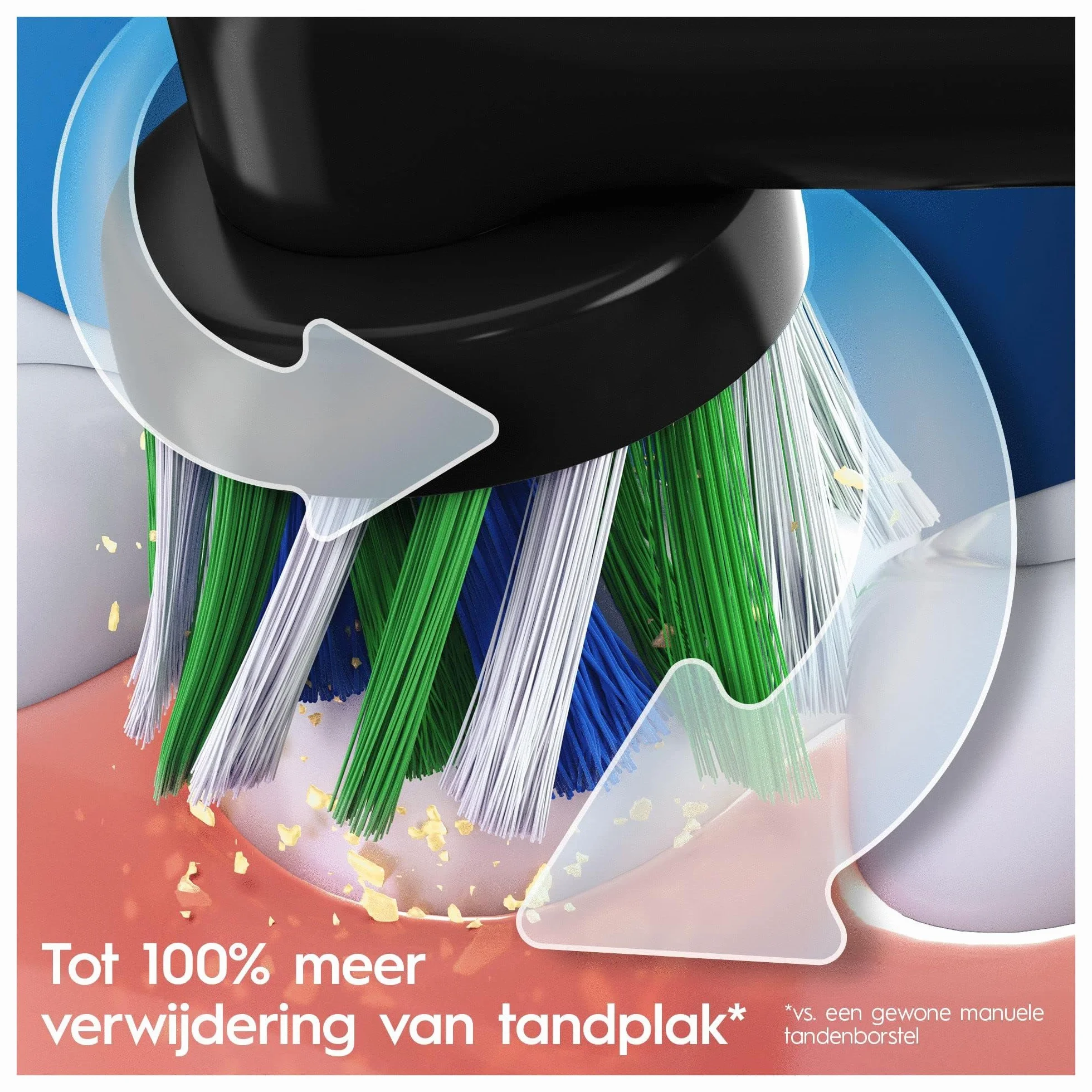 Oral-B Vitality Pro Lot de 2 brosses à dents électriques avec 2 brosses de rechange, 3 modes, noir/violet