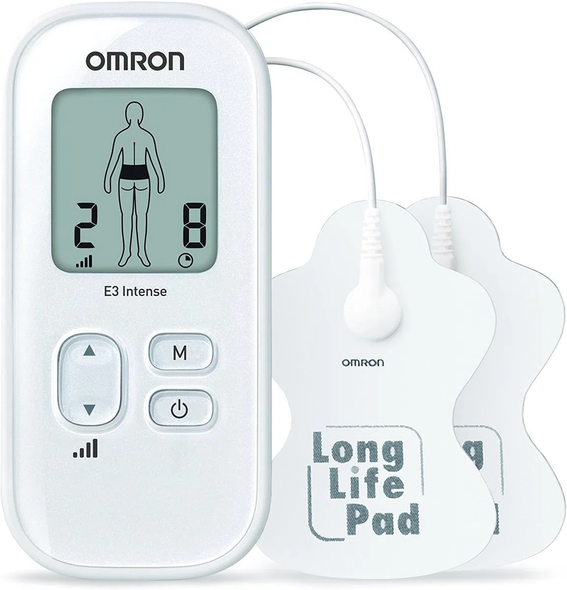 OMRON E3 Intense Portable TENS appareil antidouleur – Electrostimulateur Musculaire Sans Médicaments pour Soulagement Neuropathique avec 6 Programmes pour Dos, Épaules, Articulations & Muscles