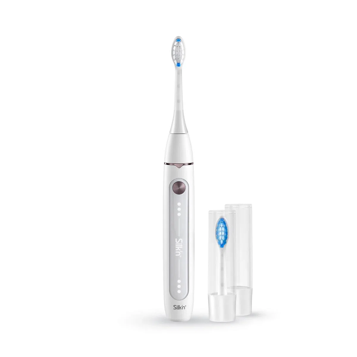Silk'n Brosse à dents électrique sonique I SonicYou I Jusqu'à 300 jours d'autonomie - Convient aux dents sensibles I avec 1 brosse medium + 1 brosse souple I Blanc Mat