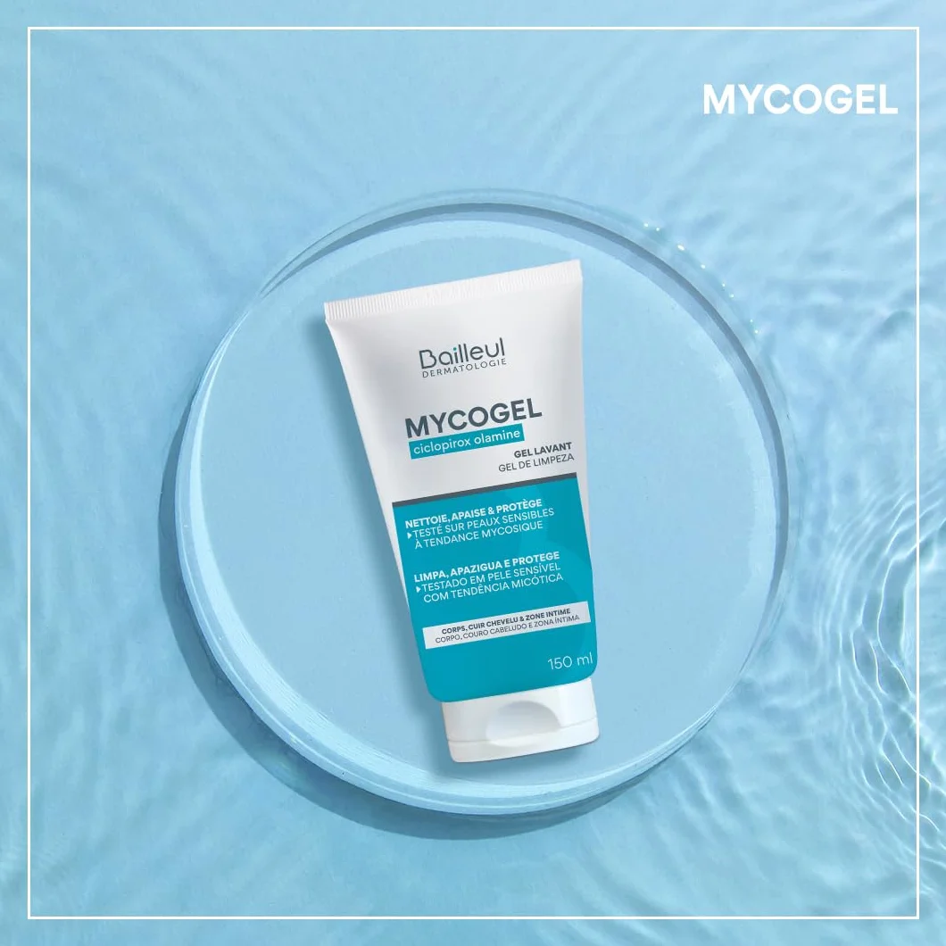 Bailleul Mycogel Gel lavant mycoses cutanées Lot de 3 x 150 ml Vegan