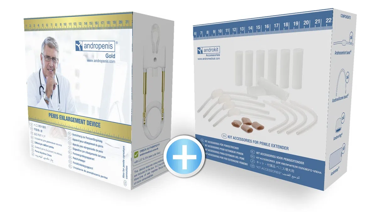 Andropenis Gold Extenseur Médical pour Allongement avec Comfort Kit