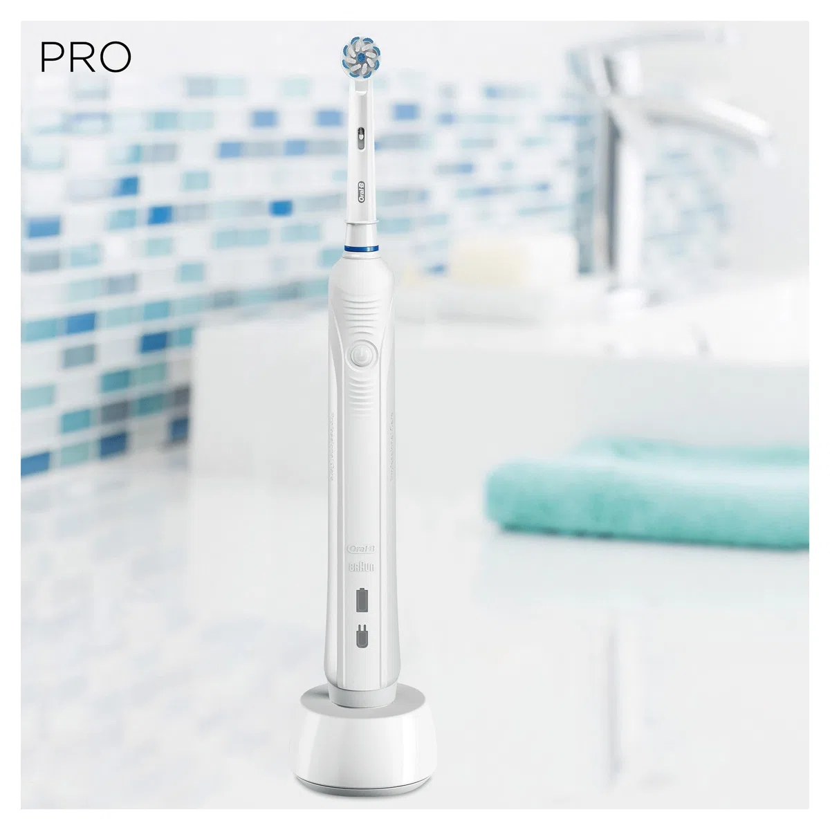 Braun Oral-B PRO 1 700 Brosse À Dents Électrique Rechargeable, 1 Brossette