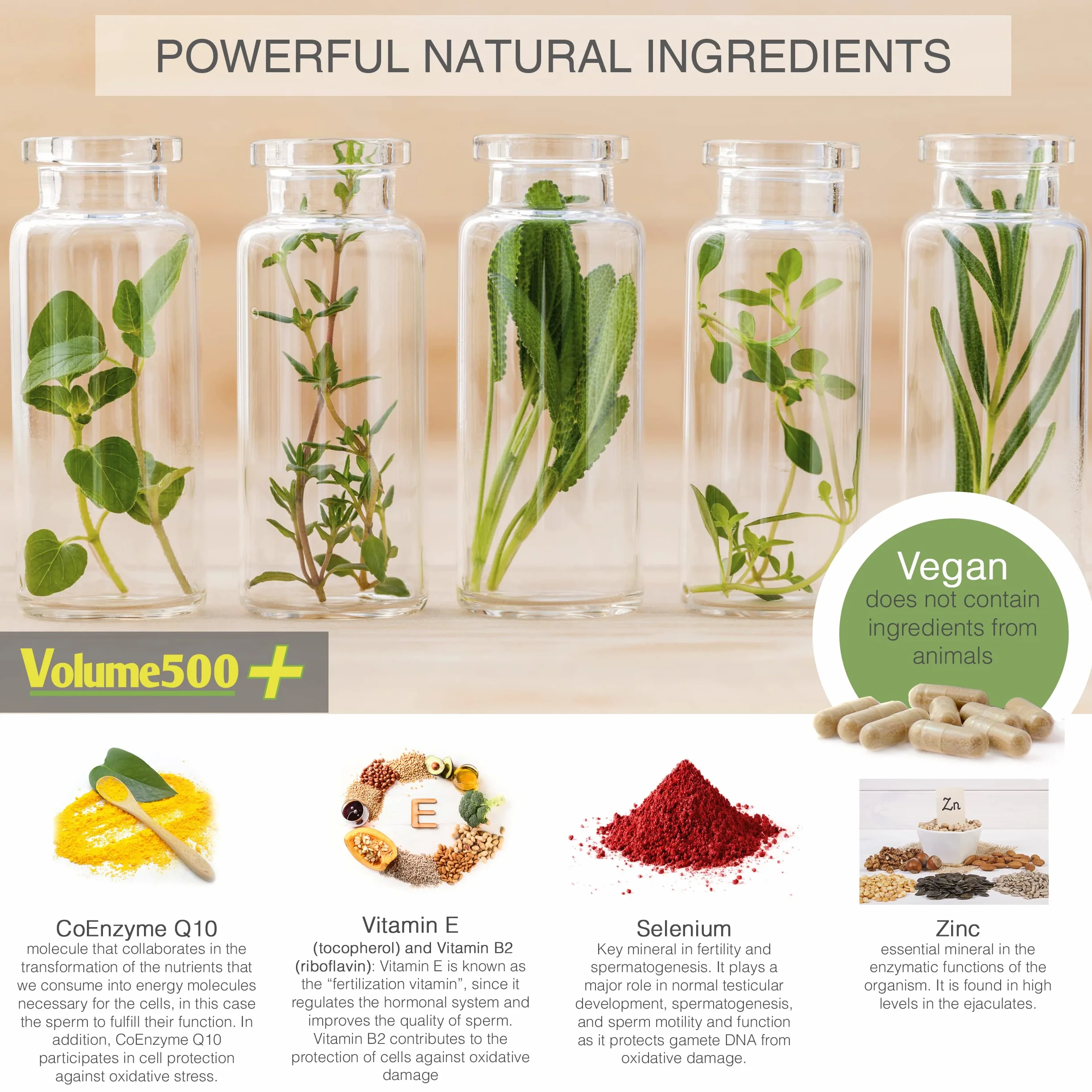 Augmentation du sperme - 3 Volume500: Pilules naturelles pour augmenter la quantité du sperme