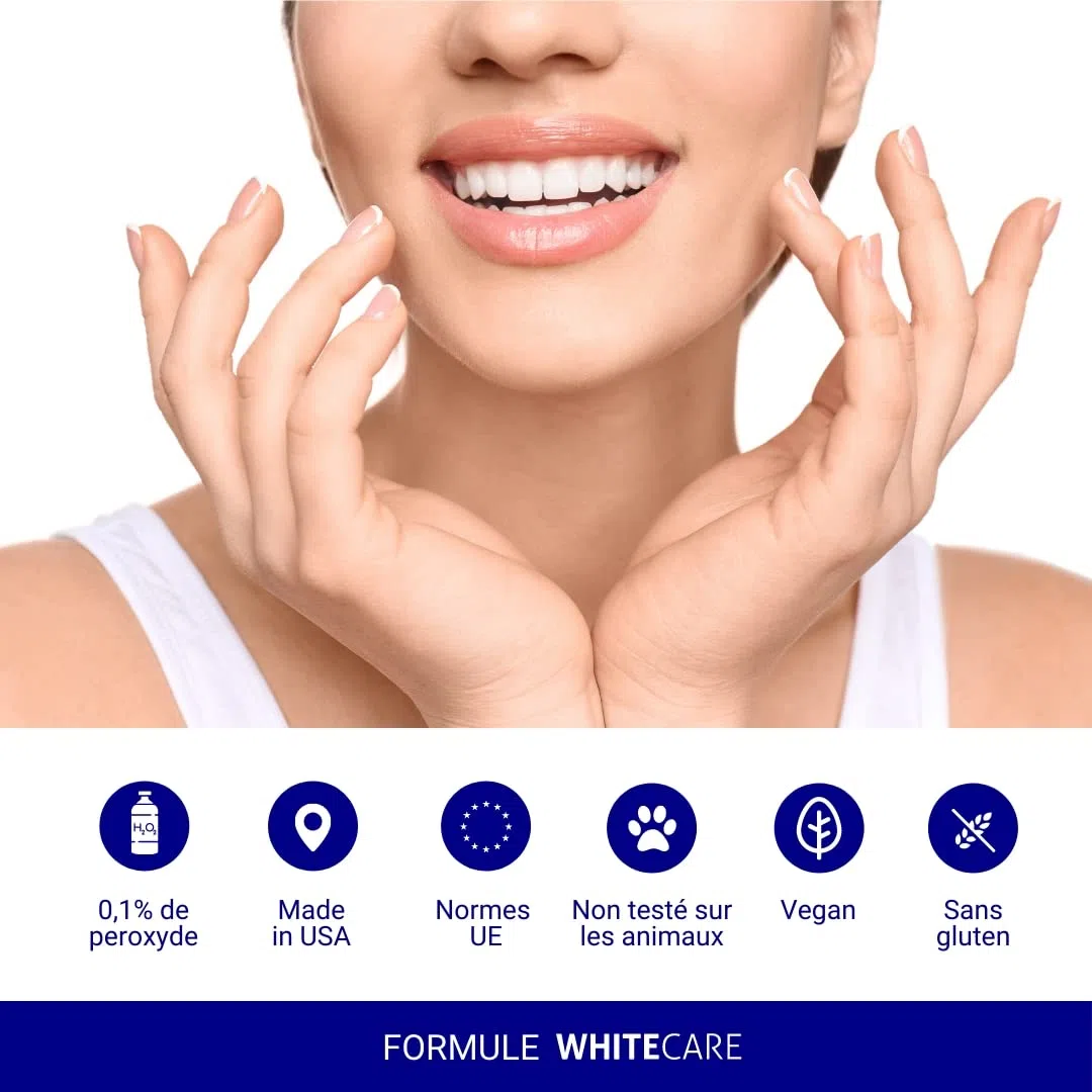 Whitecare Kit blanchiment dentaire professionnel menthe 2-9 teintes