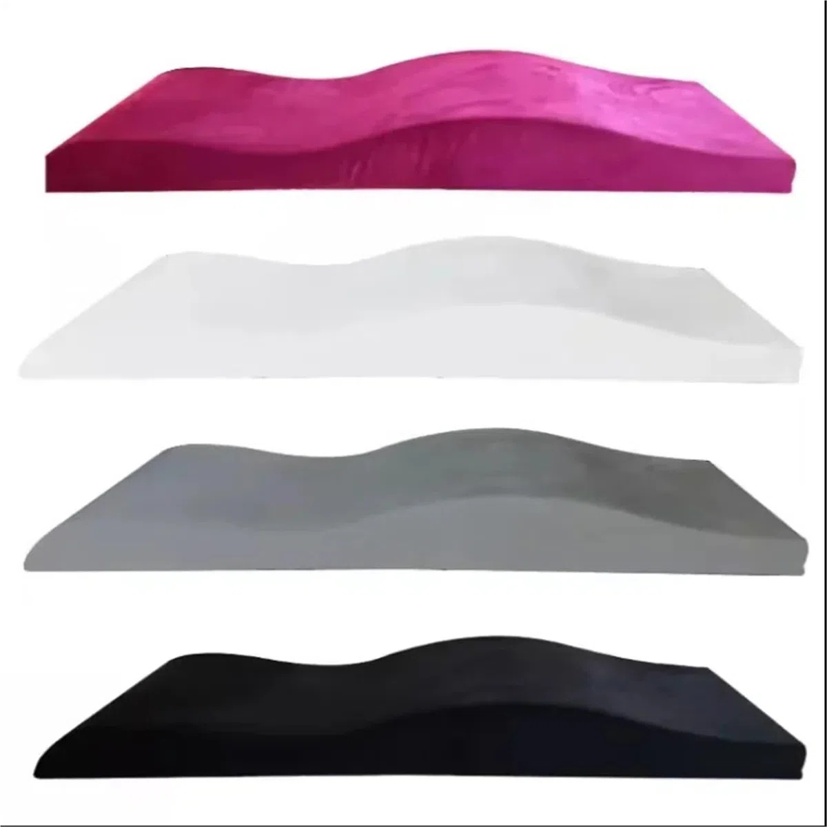 Matelas Table De Massage Matelas Anatomique en Mousse ondulée for lit à Cils Coussin Massage(Black,180 60CM)