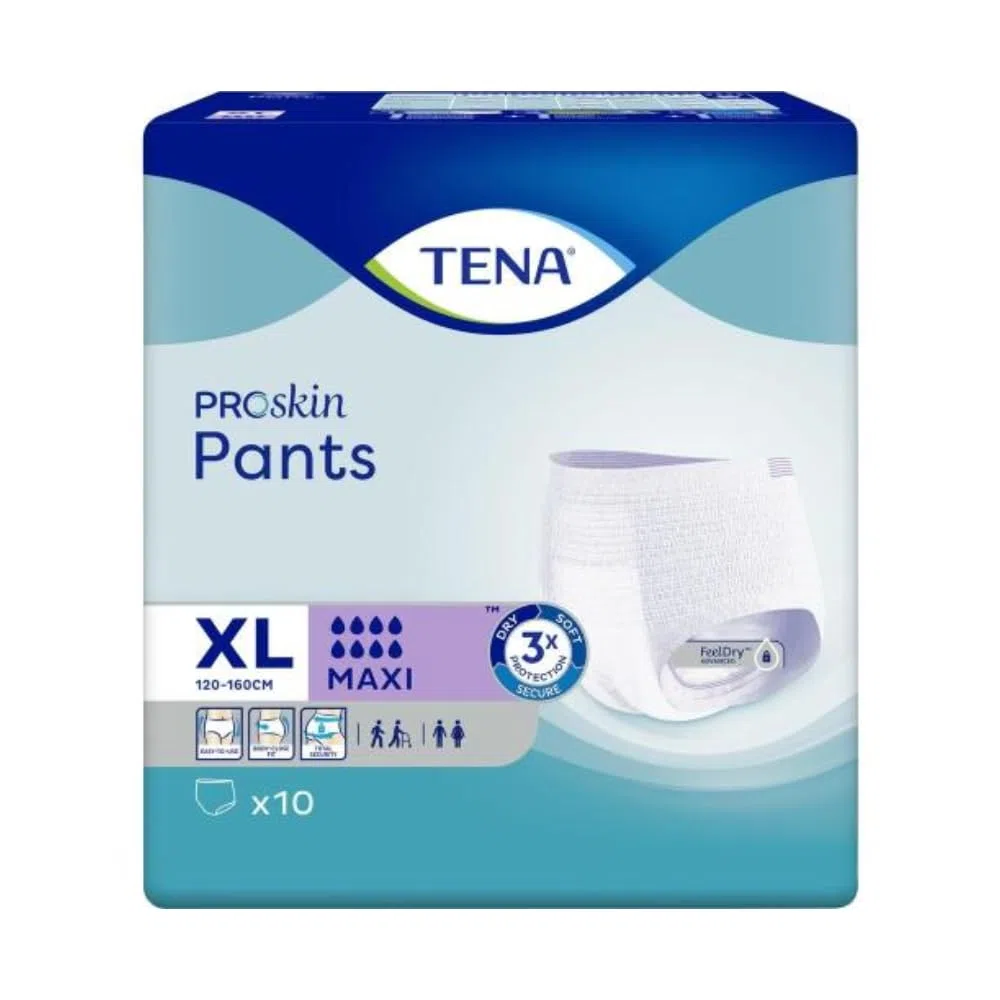 Tena ProSkin Lot de 4 culottes pour incontinence, taille XL, 40 pièces