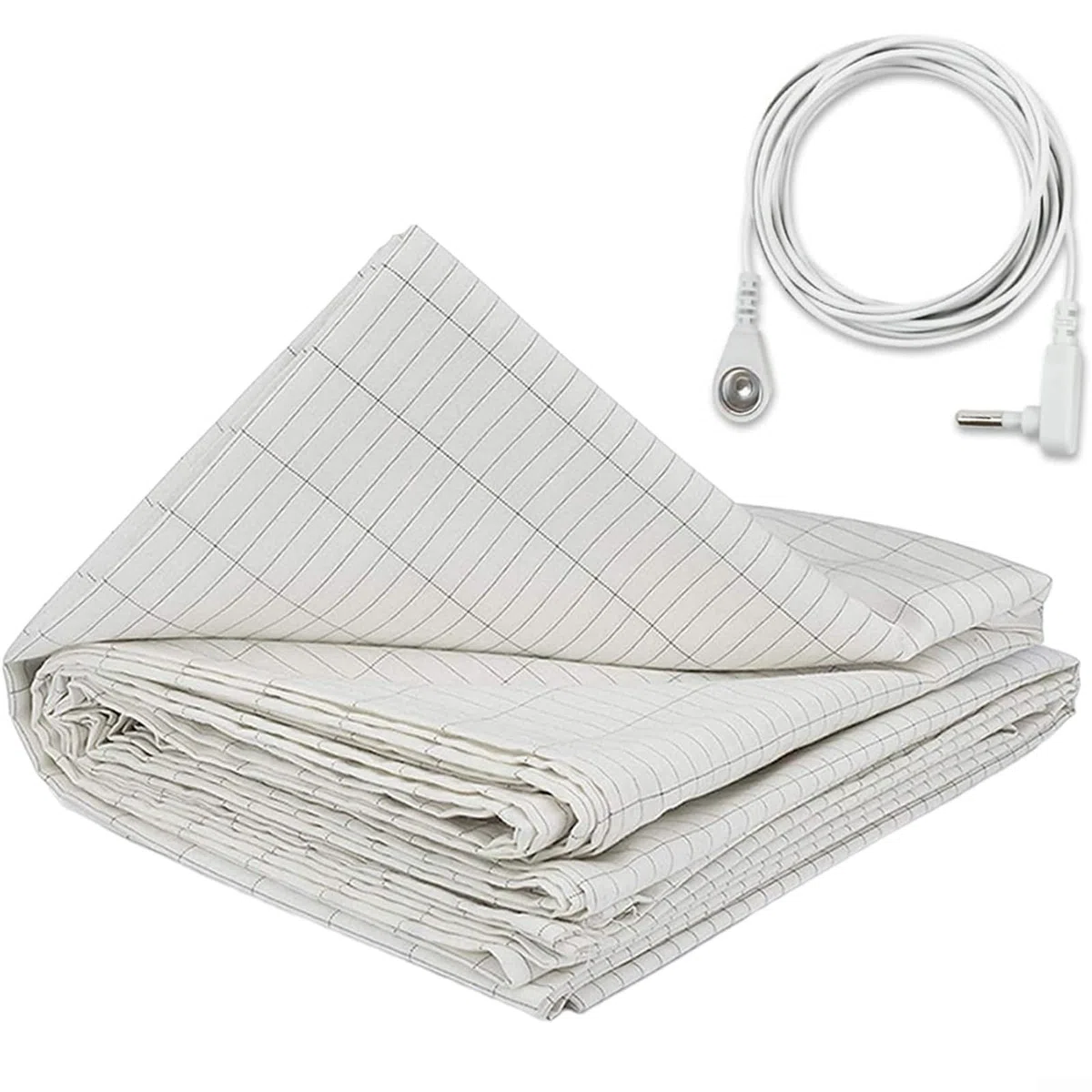 Drap de mise à la terre 5 % fibre d'argent conductrice 68,6 x 132,1 cm